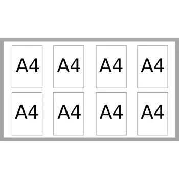 Gablota ogłoszeniowa KORKOWA JDSCXSC 8xA4